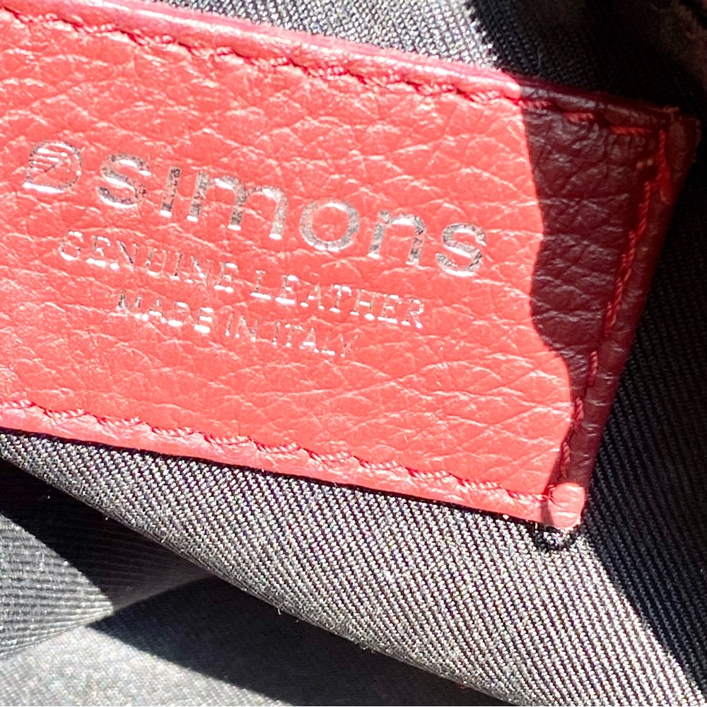 Simons Red Cherry Italy Leather Backpack - Picture 6 of 11